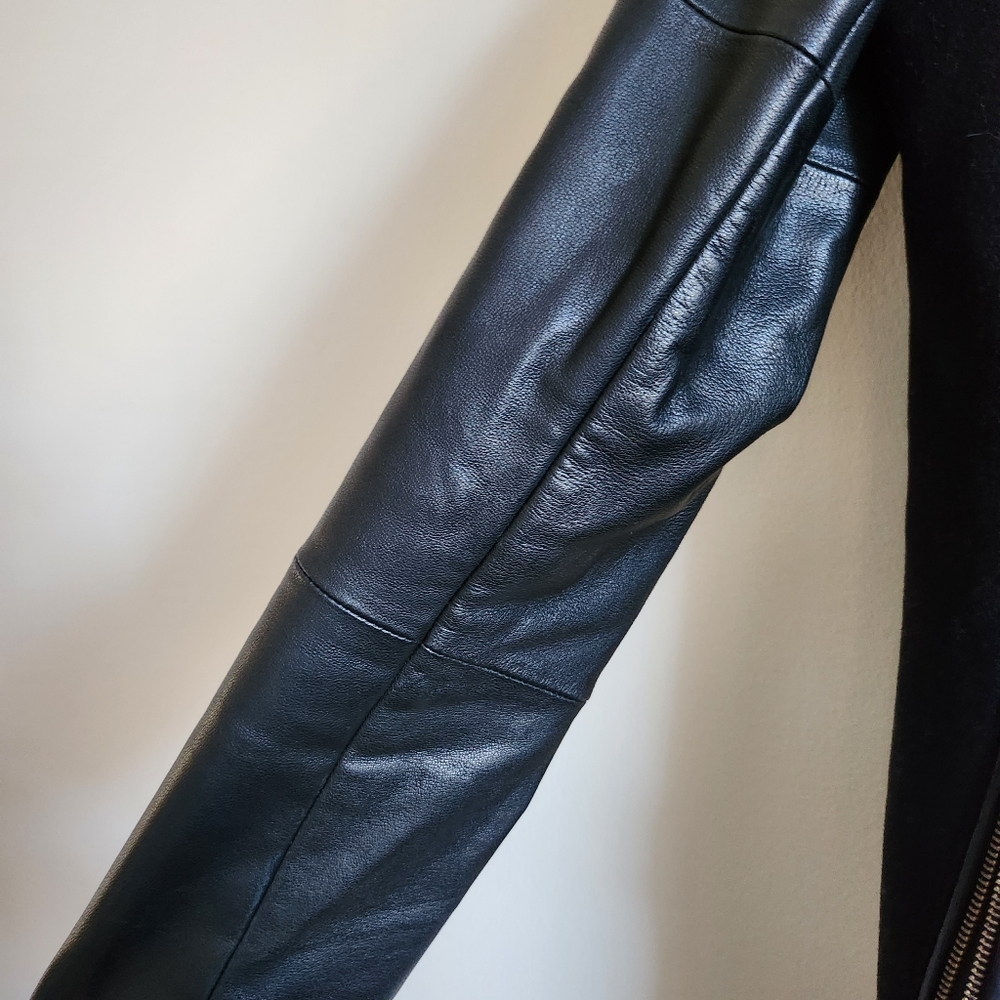 Aritzia Wilfred Free Fei XXS jacket, wool cashmere blend lamb leather - Picture 4 of 11